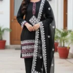 Aplic Work Embroidered Three-Piece Suit