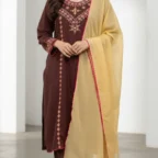 Kacha Tanka Embroidery Design Three Piece suit